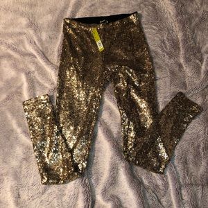 Gianni Bini Gold Sequin leggings